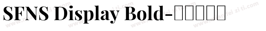 SFNS Display Bold字体转换